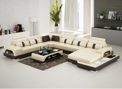 Couch suite upholstery big XXL sofas couches sofa living landscape U-shape corner sofa